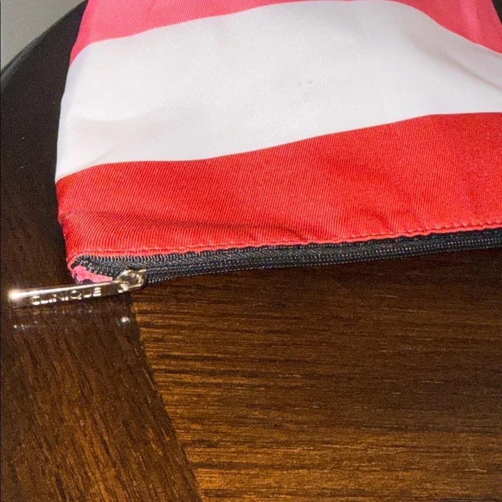 Clinique Red and Pink Cosmetic Pouch